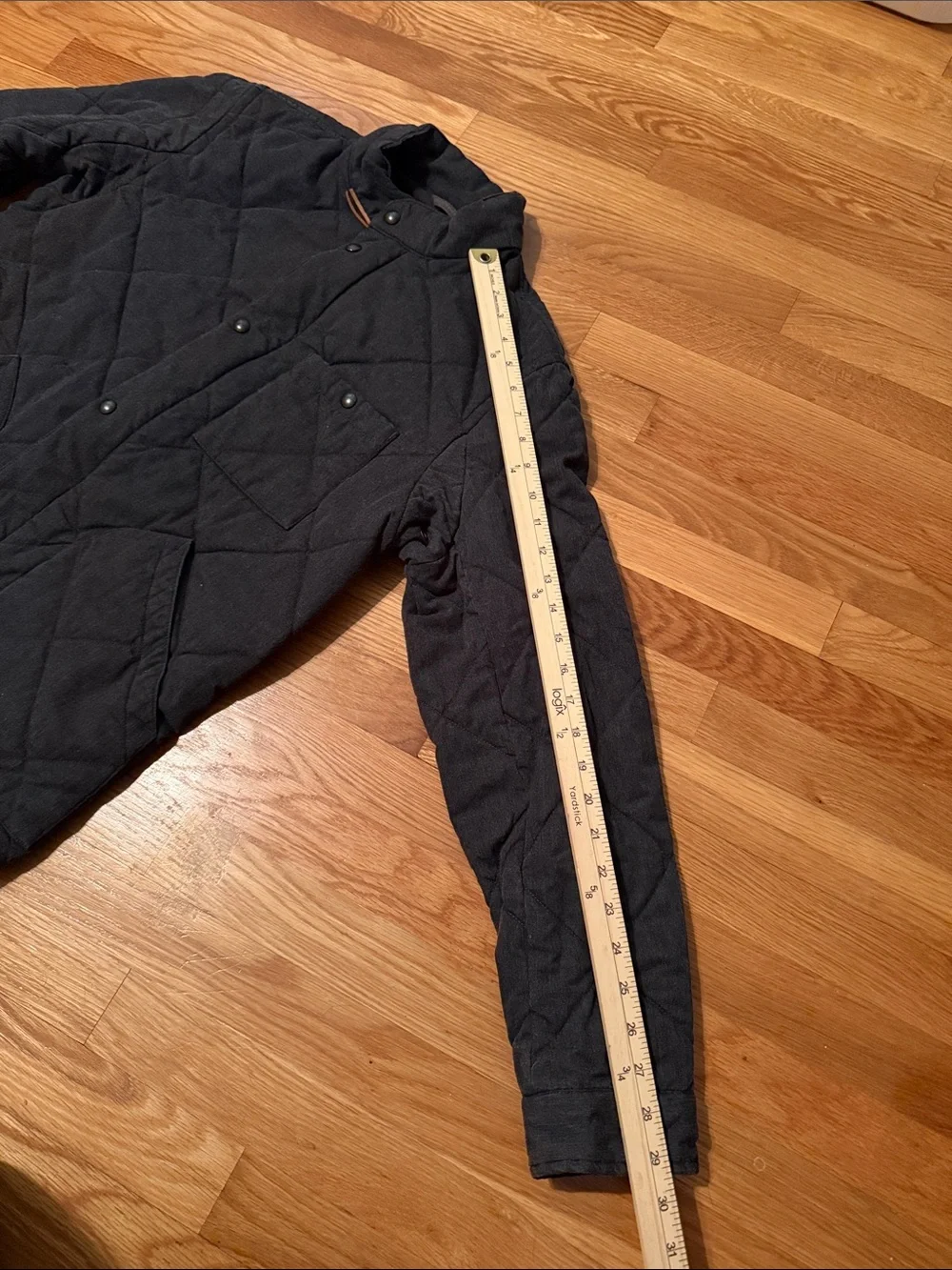 J. Crew Sussex Quilted Jacket Coat Primaloft size medium dark gray